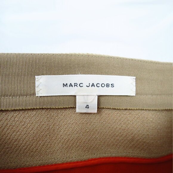 Marc Jacobs Camel and Orange Wool Micro Mini Skirt Appliqué Button Detail 4 - Picture 3 of 14